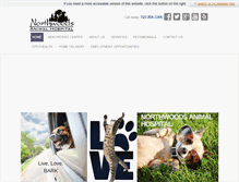 Tablet Screenshot of northwoodsanimal.com